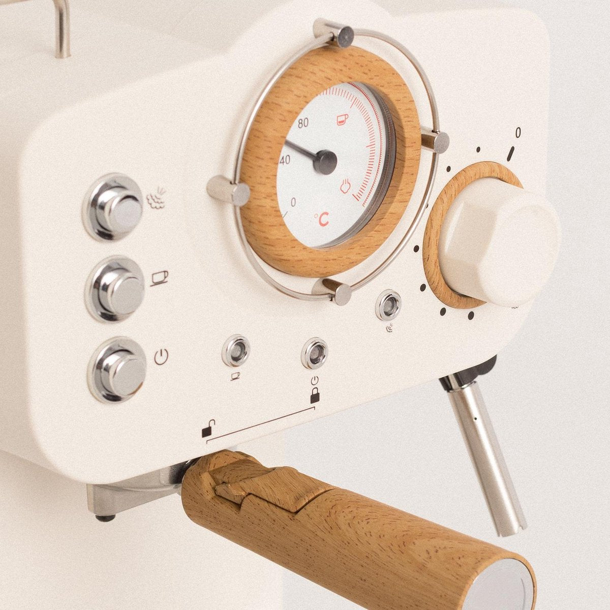 Create - Thera Matt Retro Express Coffee Maker / Beige / 1100 W