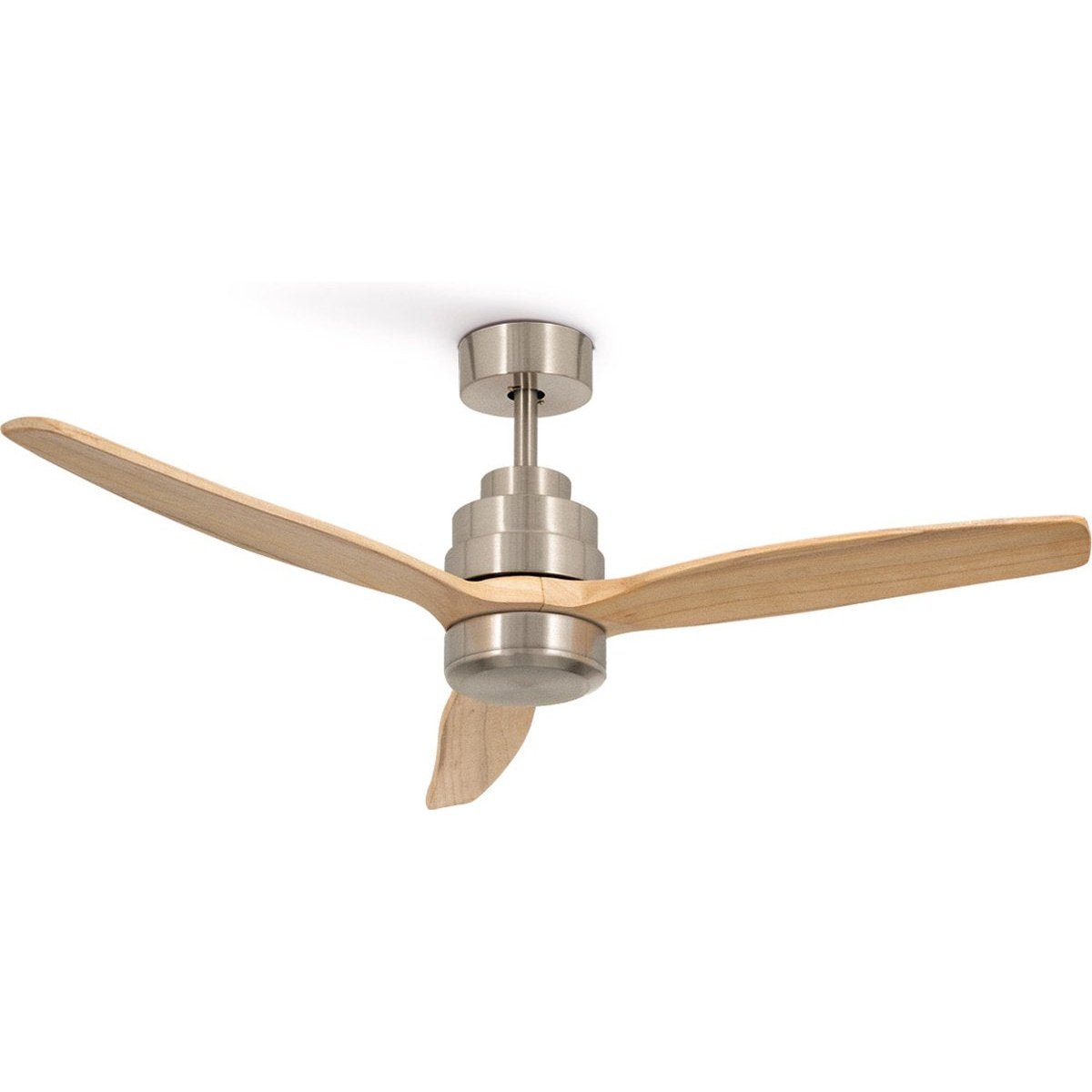 Create - Wind Stylance Ceiling Fan 40w Silent Ø132 Cm /With Remote Control / 6 Speeds / Summer/winter Function / Nickel (Without Light)
