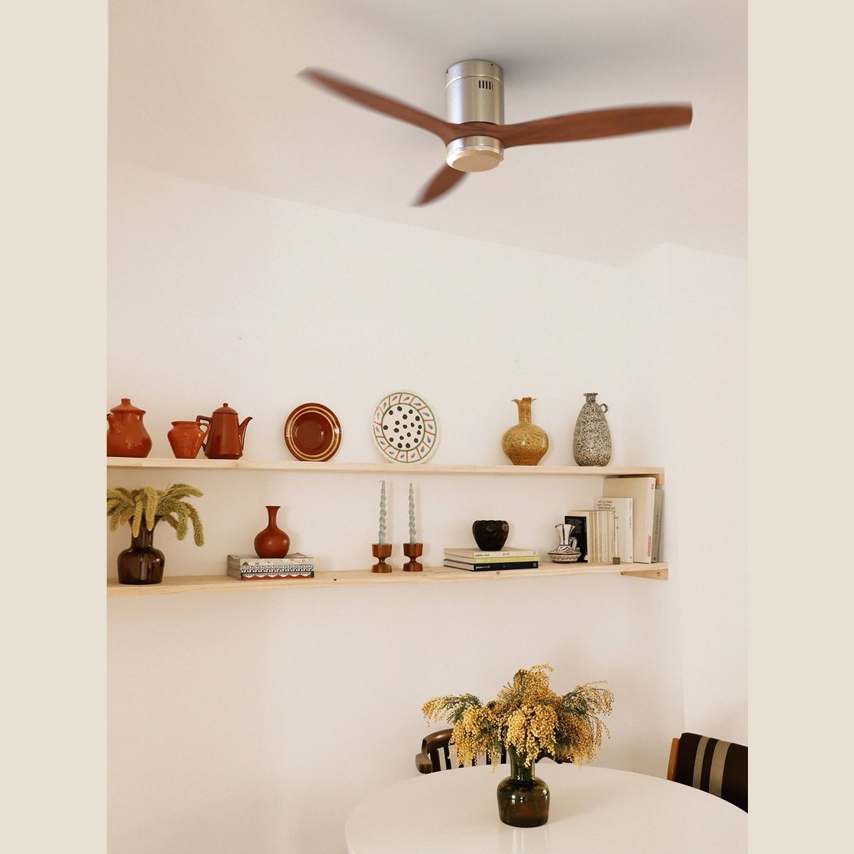 Create - Windcalm Dc Stylance Nickel - Ceiling Fan 132cm With Remote Control - 6 Speeds ( With Light )