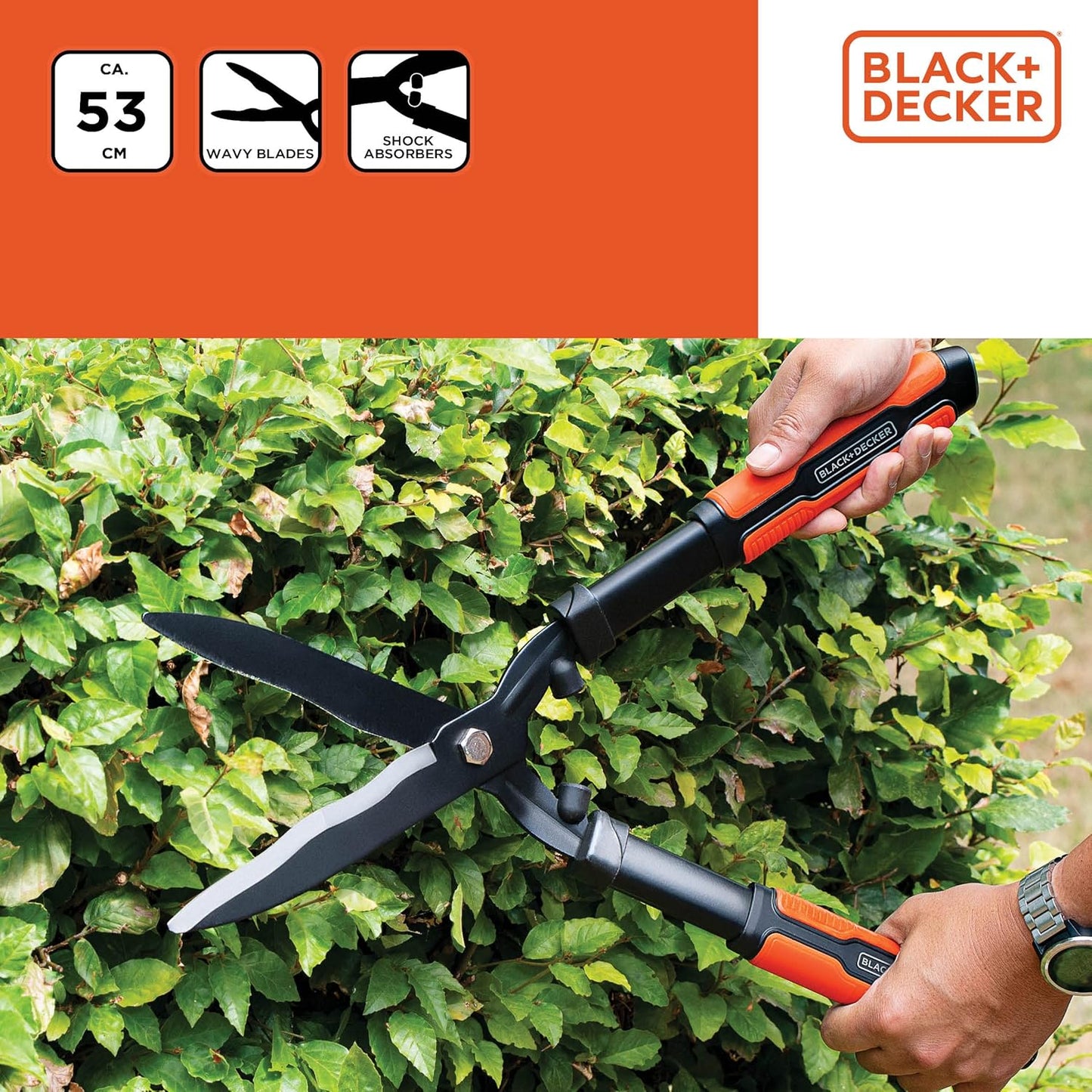 Black+Decker - Corrugated Hedge Trimmer
