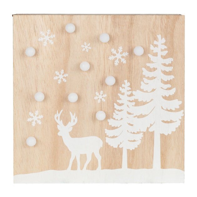 Livarno - Wooden Led Decoration ( Square )
