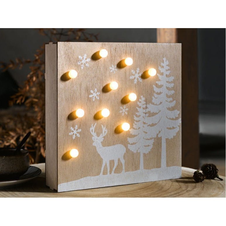 Livarno - Wooden Led Decoration ( Square )