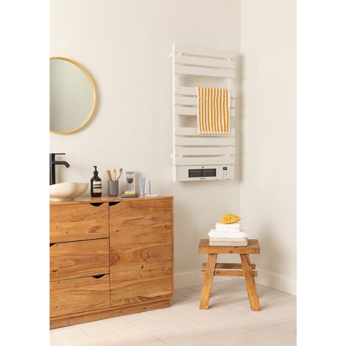 Create - Warm Towel Pro Electric Heated Towel Rail / Wifi 500 / White /1500W