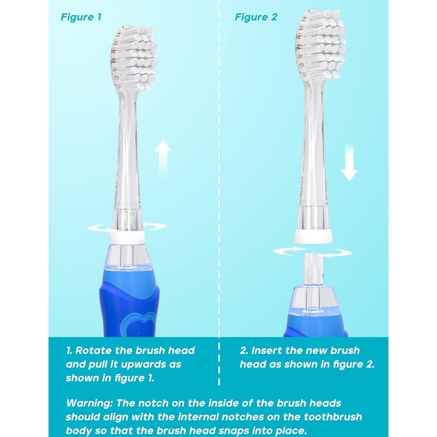 Seago - Electric Toothbrush Replacement Heads Pack of 4