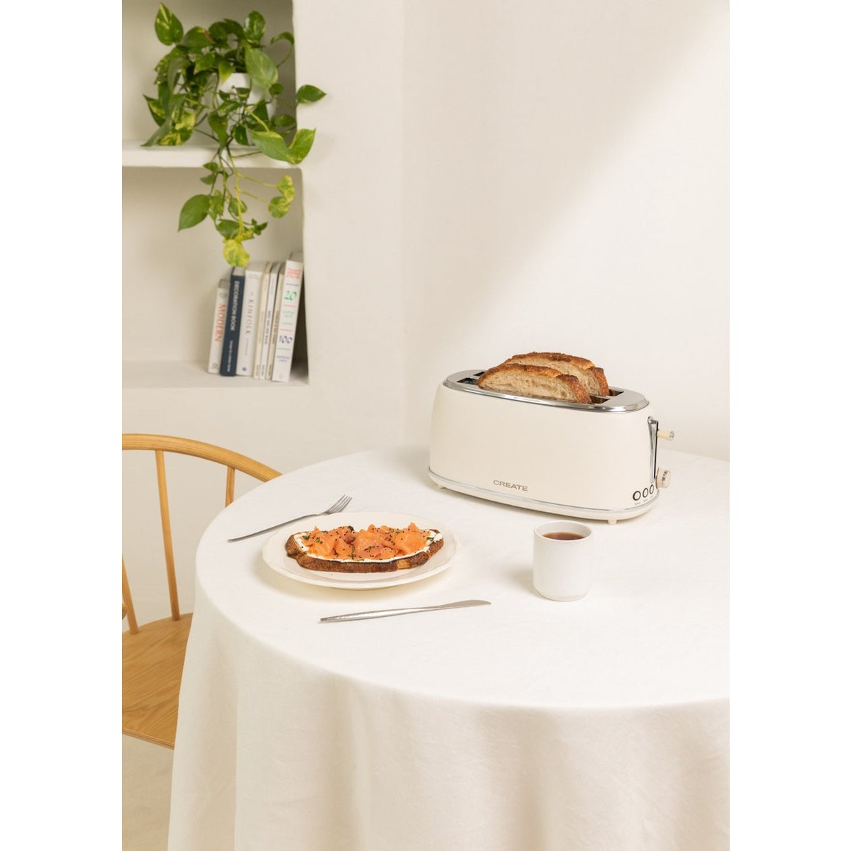 Create - Toast Retro XL Toaster / Off White / 1500W