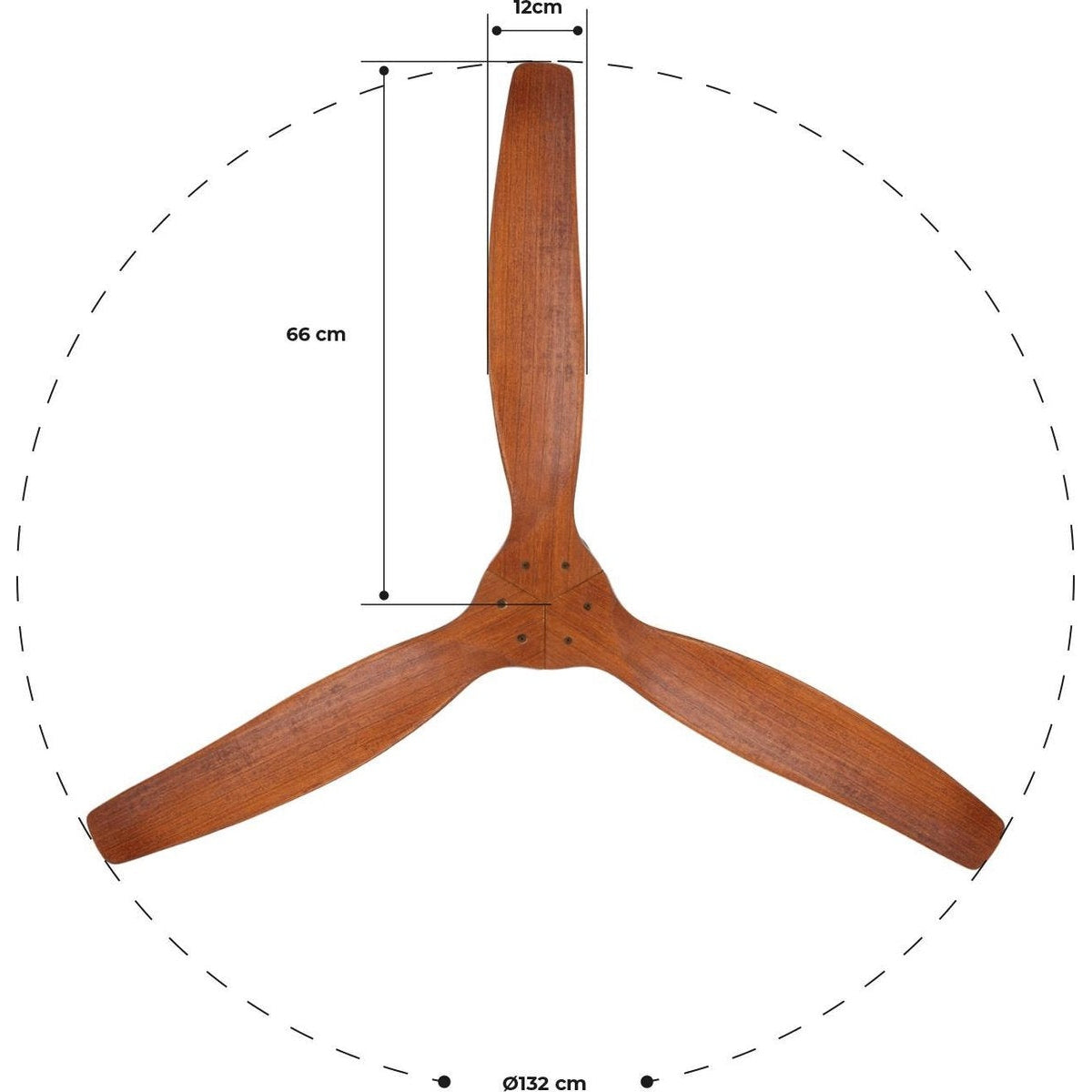 Create - Windwood Ultra-quiet Ceiling Fan - 3 Speeds - 132 cm - 75 W - Summer Winter Function