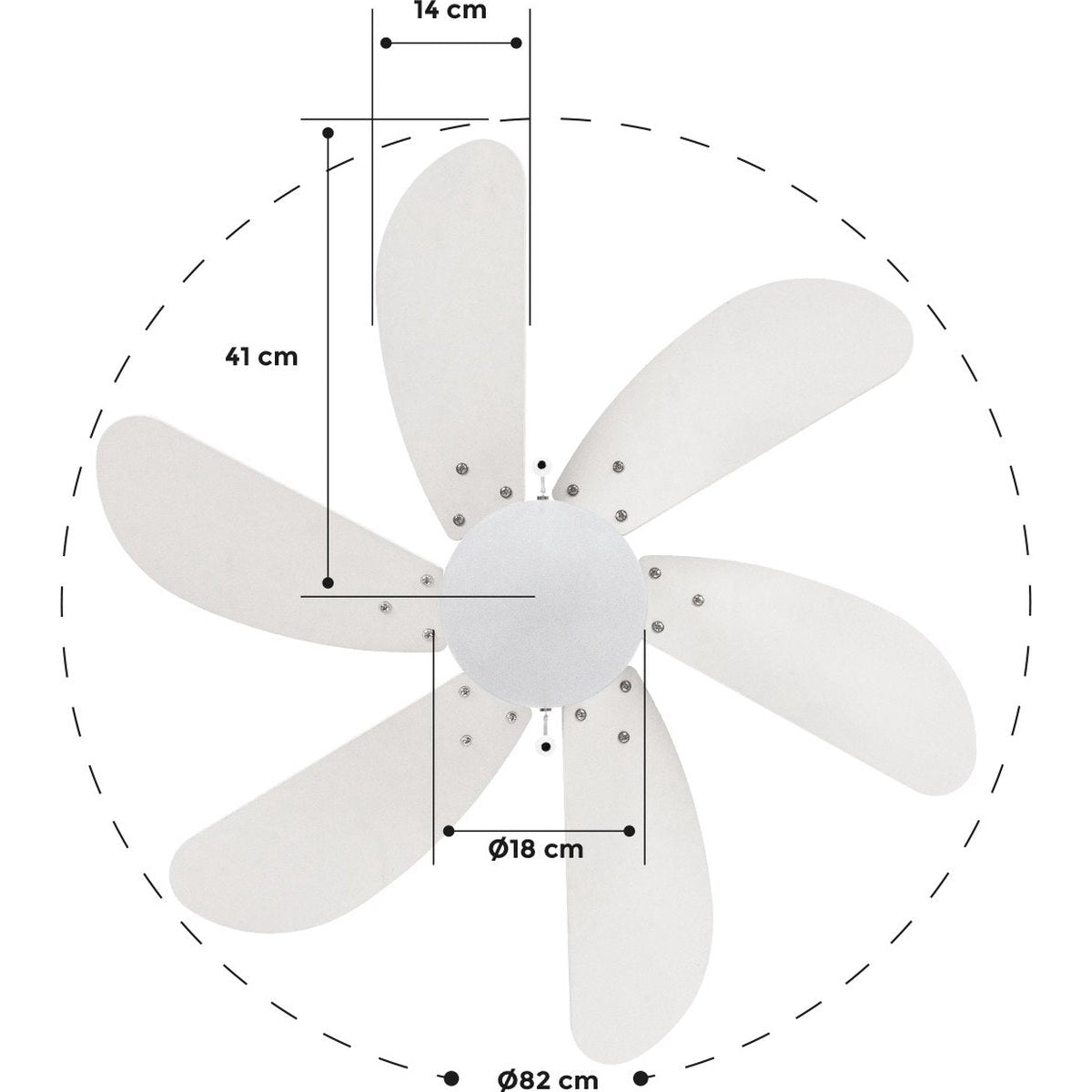 Create - Windlight Easy - 53w Quiet Ceiling Fan 82 Cm - 6 Speeds - Summer/winter Function