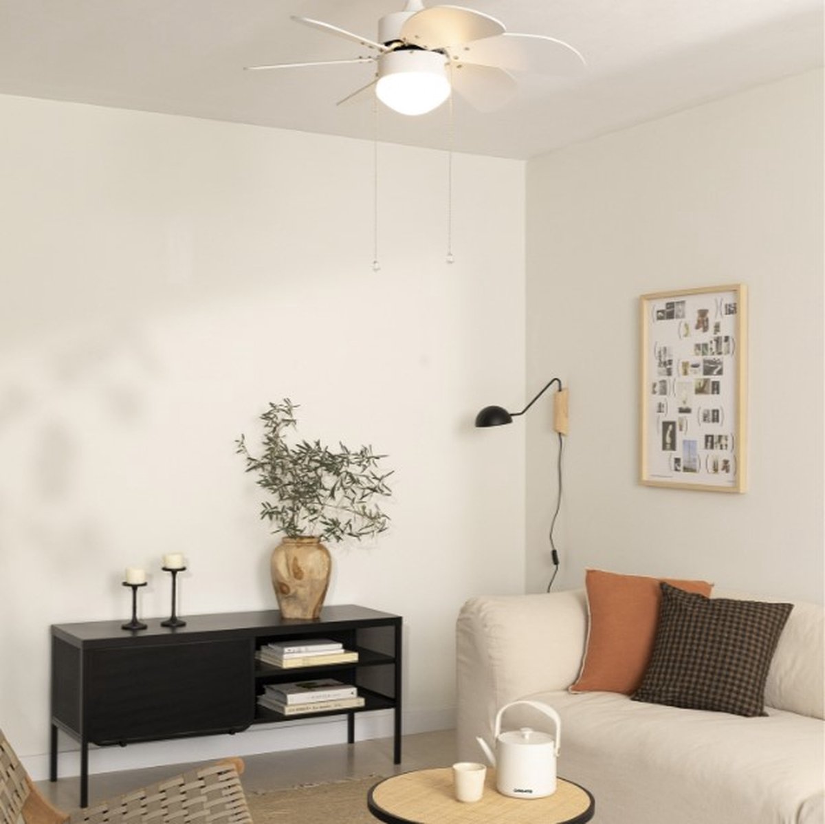 Create - Windlight Easy - 53w Quiet Ceiling Fan 82 Cm - 6 Speeds - Summer/winter Function
