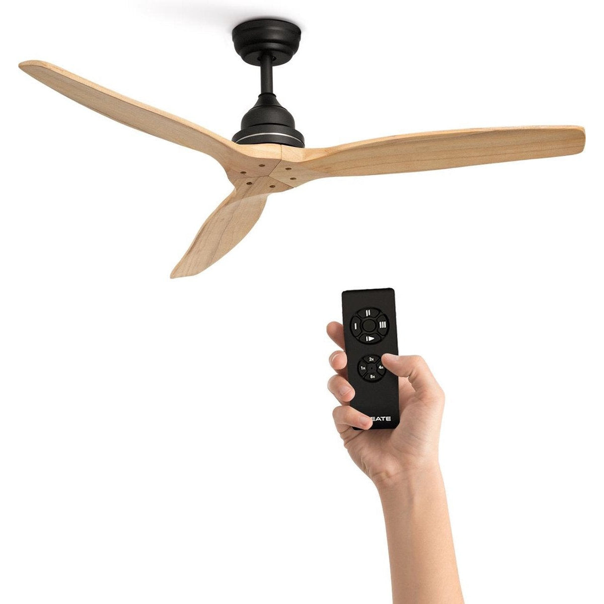Create - Windwood Ultra-quiet Ceiling Fan With 75 W Motor And 3 Speeds
