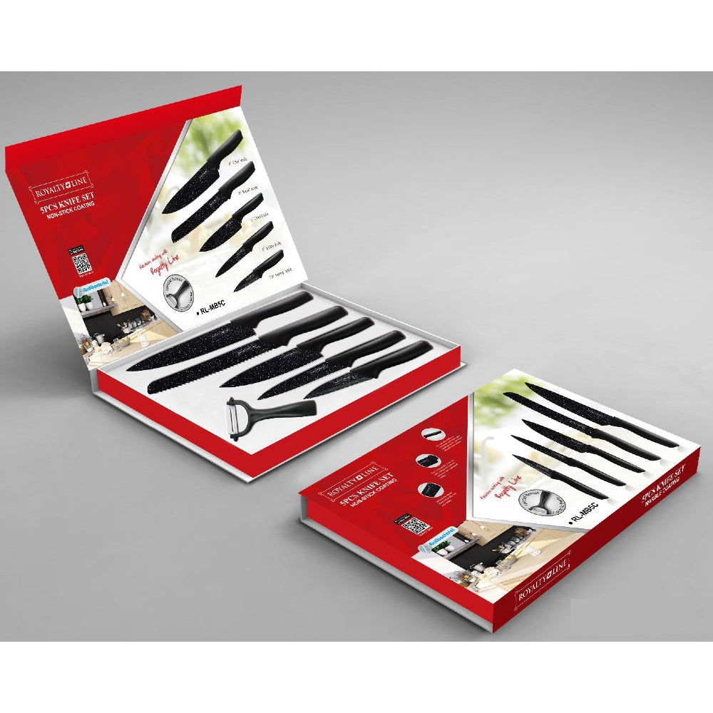 Royalty Line - Knife Set / 6 Piece / Black