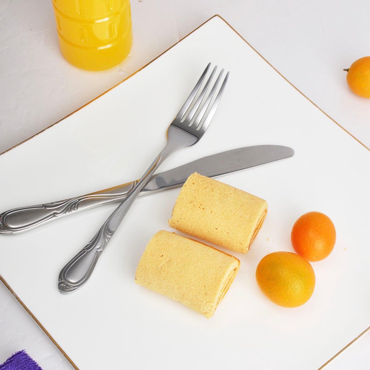 Royalty Line - Luxury 24 Piece Cutlery Sets With Gift Box - Stainless Steel /silver