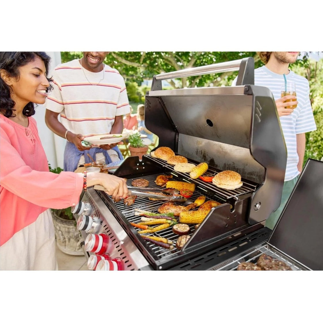 Grillmeister - Memphis Gas BBQ – 5 Burners (4 + 1 Side Burner), Stainless Steel, Outdoor Kitchen