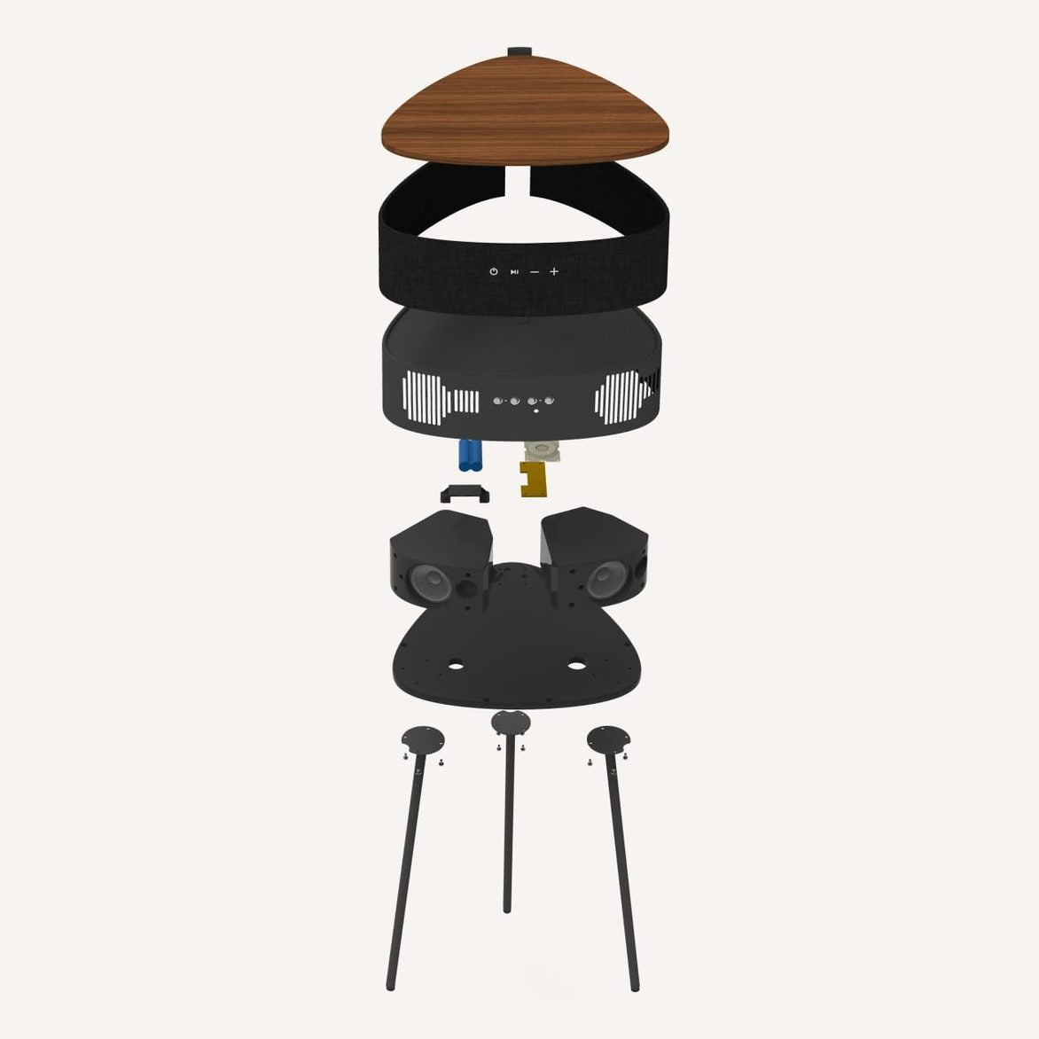 CREATE - SPEAKER TABLE 180 – Wooden Table Bluetooth Speaker with Wireless Charging