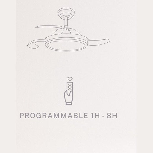 CREATE - WIND CLEAR - Silent ceiling fan 40W Ø107 cm - Wit - With light