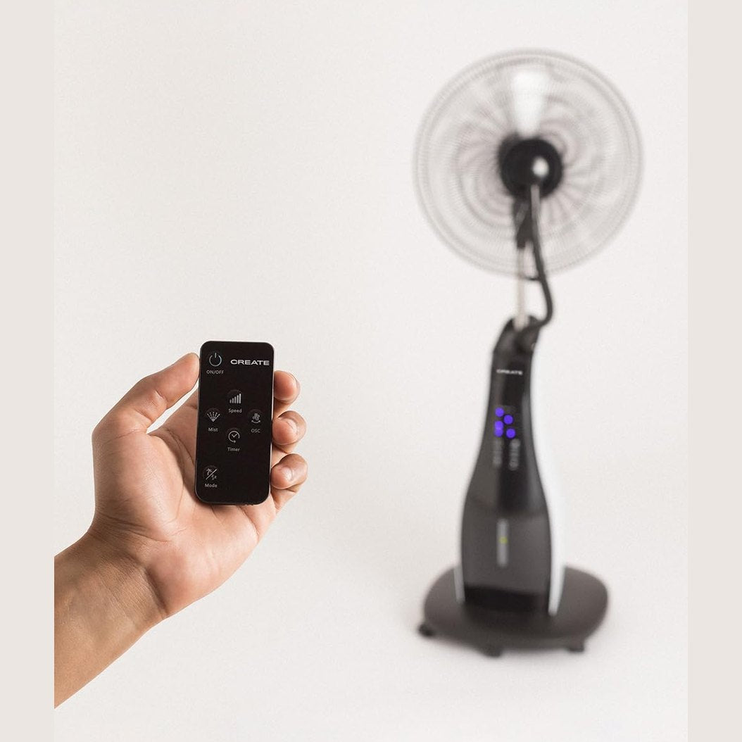 CREATE Air Mist Oscillating Fan - Ultra-Quiet 90W