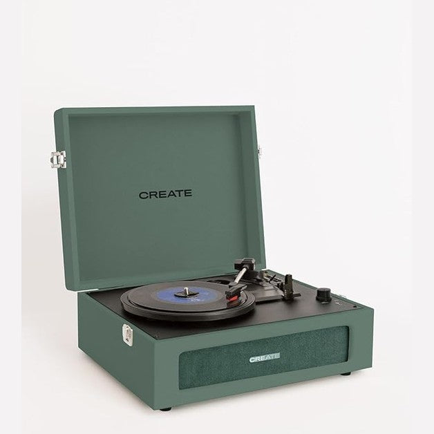 CREATE - Retro Record Player – sage green