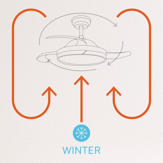 CREATE - WIND CLEAR - Silent ceiling fan 40W Ø107 cm - Black & Dark wood - With light