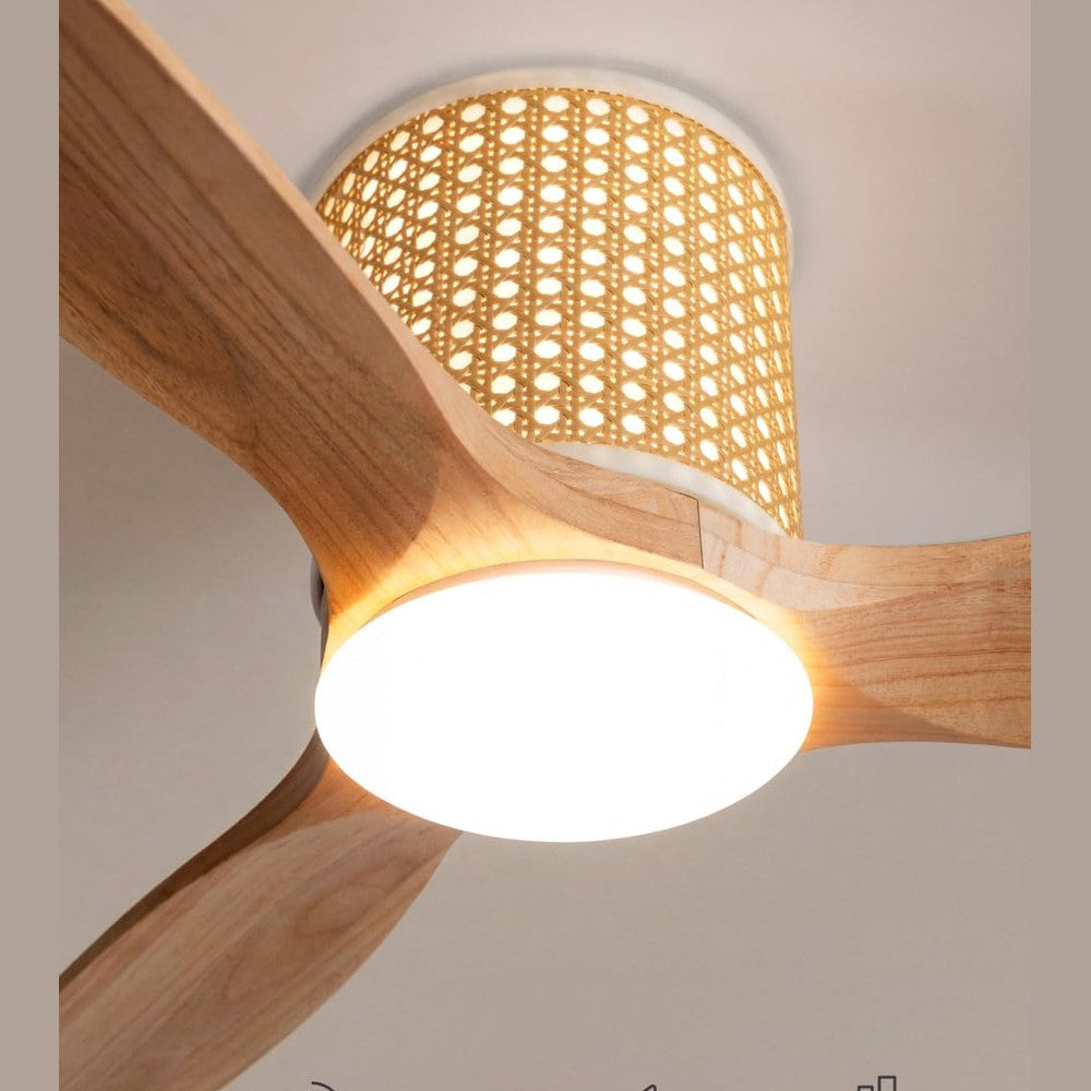 CREATE WindCalm Rattan Ceiling Fan with Remote Control