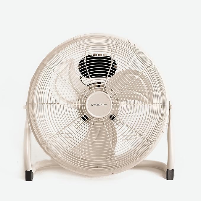 CREATE - AIR FLOOR RETRO – Sand Industrial Floor Fan (16")