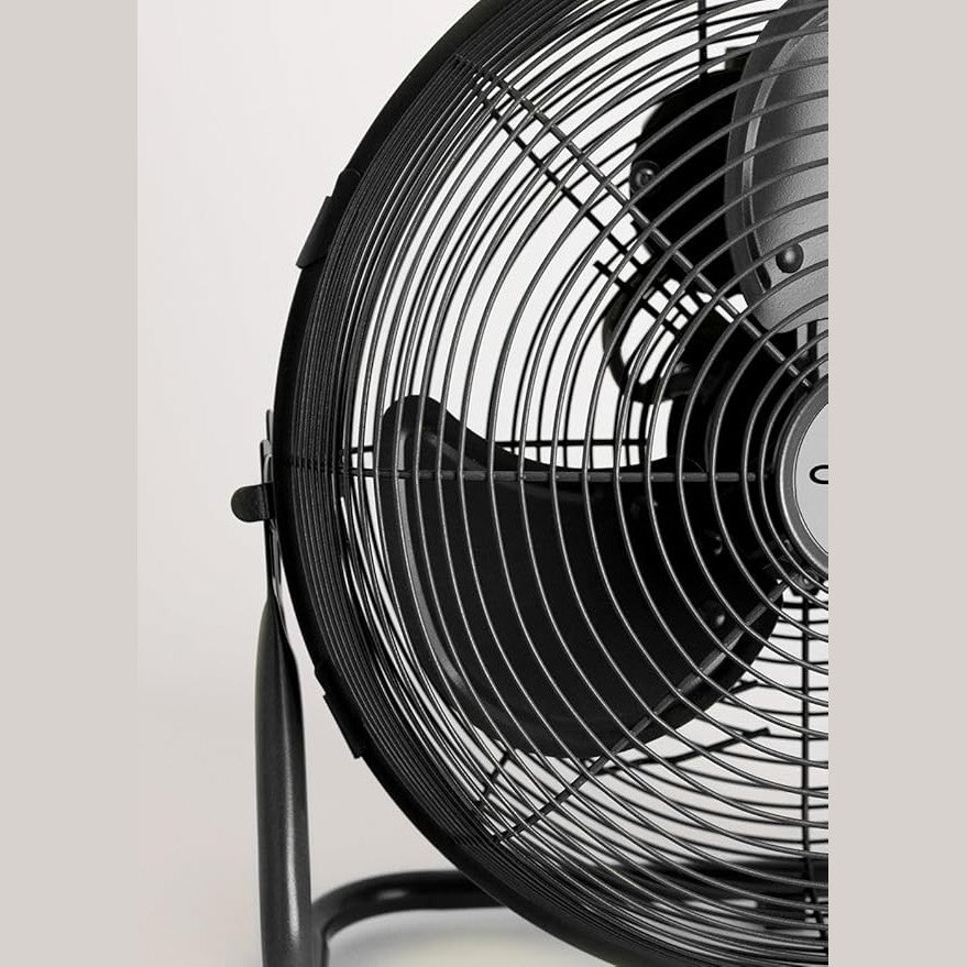CREATE - AIR FLOOR RETRO – Black Industrial Floor Fan (12")