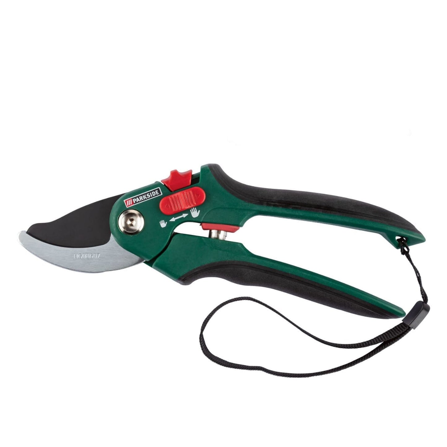 Parkside Pruning Shears with non-slip handle, safety lock, and wrist strap