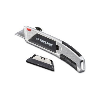 Parkside Retractable Blade Utility Knife with Ergonomic Handle