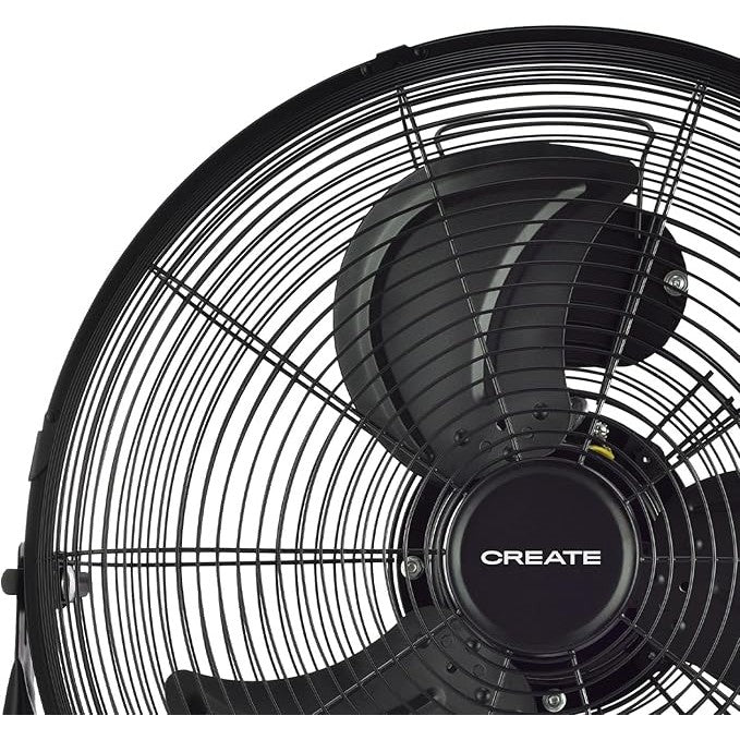 CREATE - AIR FLOOR RETRO – Black Industrial Floor Fan (16")