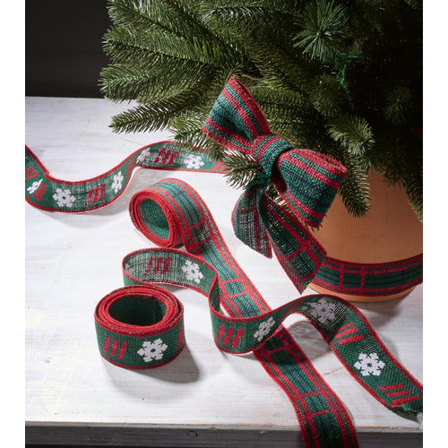 PARKSIDE® Patterned Holiday Woven Christmas Ribbon