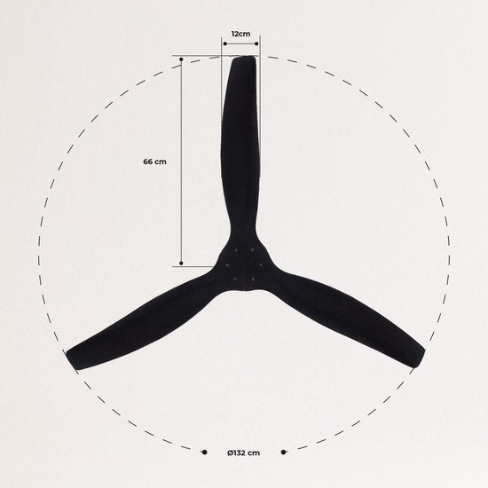 Create - Windcalm Ceiling Fan 40w Silent Ø132 Cm - 6 Speeds / Summer/winter Function