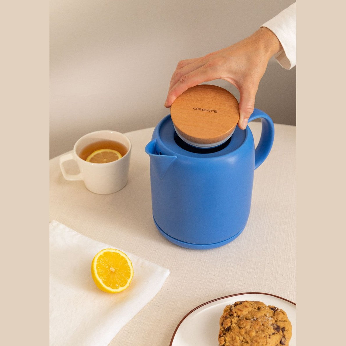 CREATE - Ceramic Electric Kettle – 1L – Strong Blue