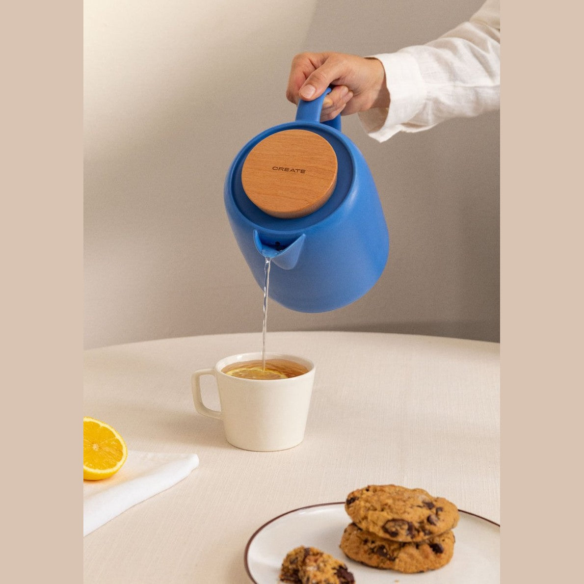 CREATE - Ceramic Electric Kettle – 1L – Strong Blue