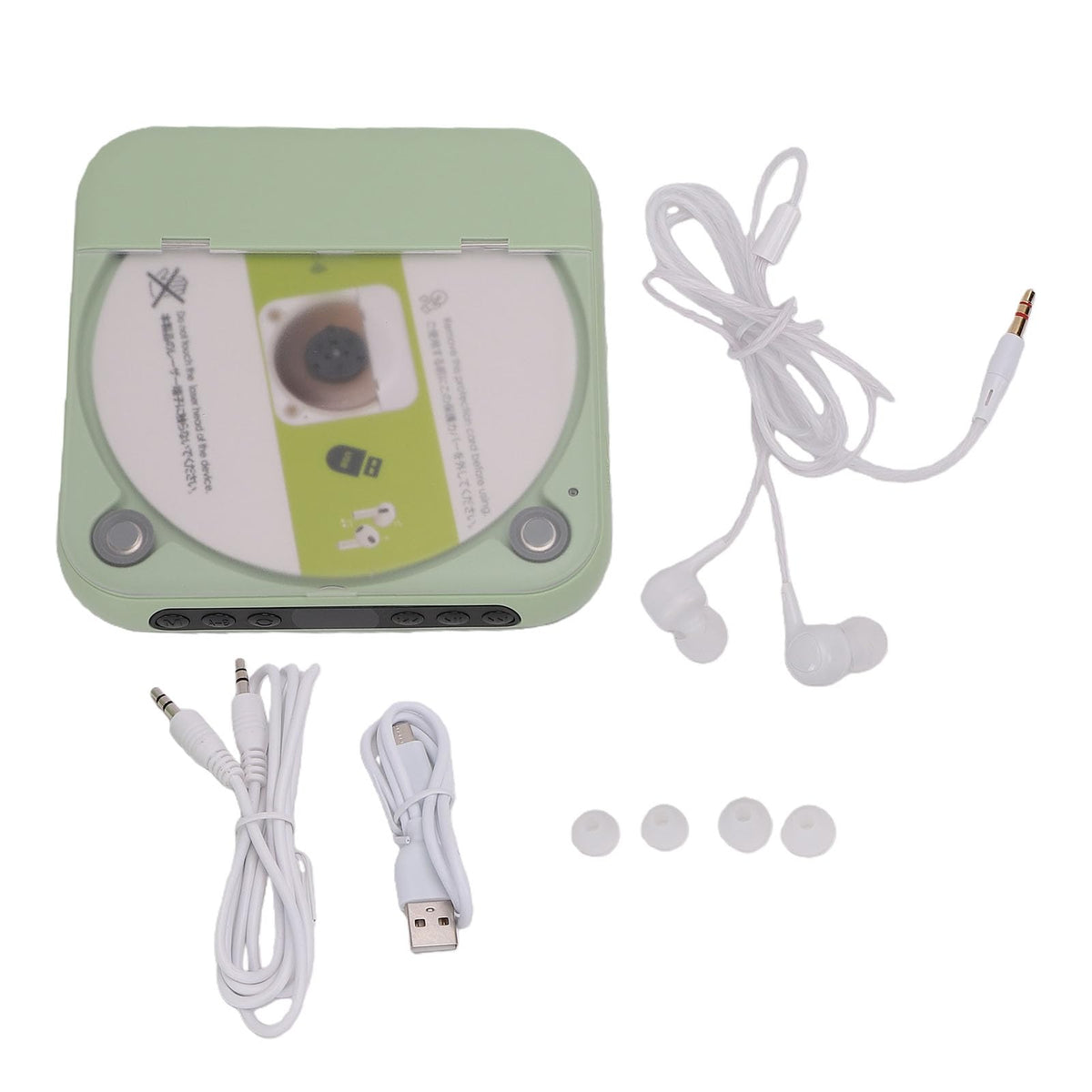 Ausla Portable CD Player Bluetooth CD Player with Dual Stereo Speakers LCD Display 2000mAh Rechargeable USB MP3 AUX Headphone for Home Car Outdoor Use