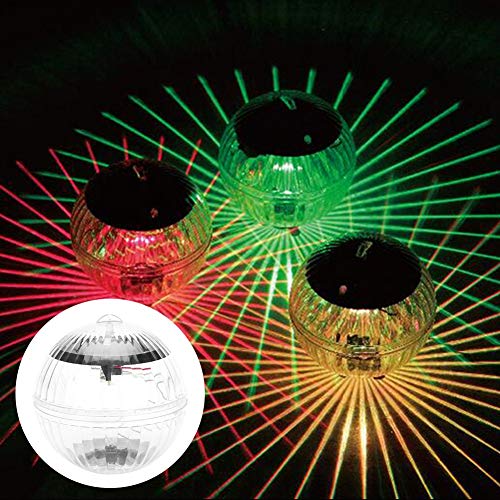 Eecoo - Solar Floating Pool Lights with 7 Color Changing LEDs, 2 Pack