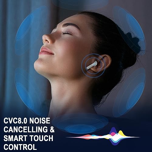 Jxrev - Wireless Earbuds with Bluetooth 5.4, IP7 Waterproof, 40H Playtime