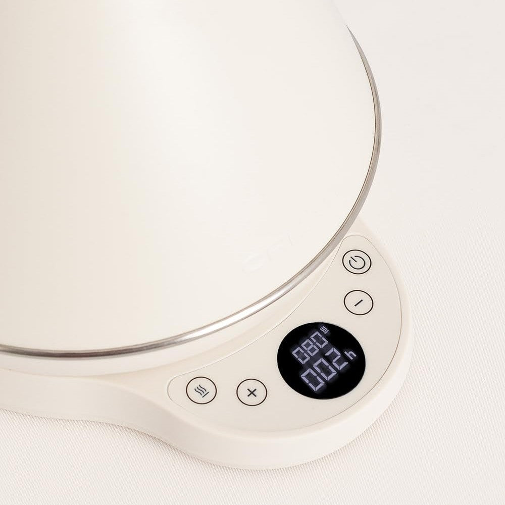CREATE Kettle Retro Pro Kettle with Temperature Control 1 L Cream White / Automatic Shut-Off / Quick Boil Function / Non-Slip Base / Transparent Window / 1200 W