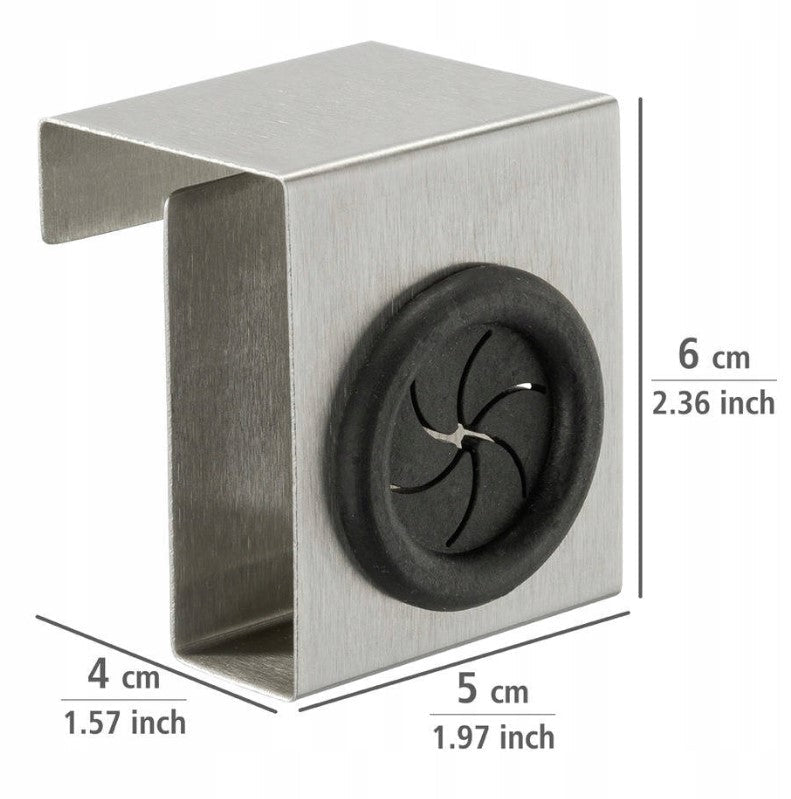 Livarno - 2x Kitchen towel rack 60x50x40mm silver For door