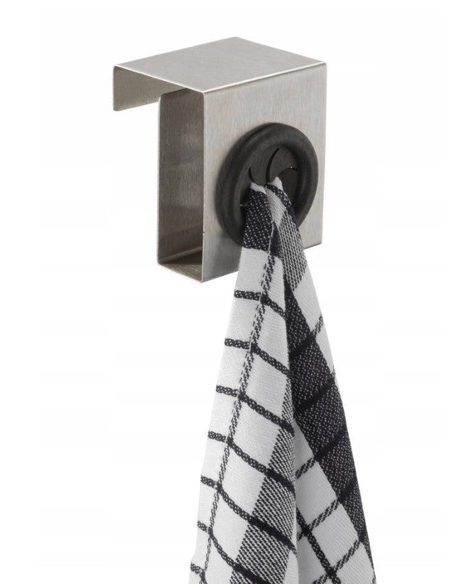 Livarno - 2x Kitchen towel rack 60x50x40mm silver For door
