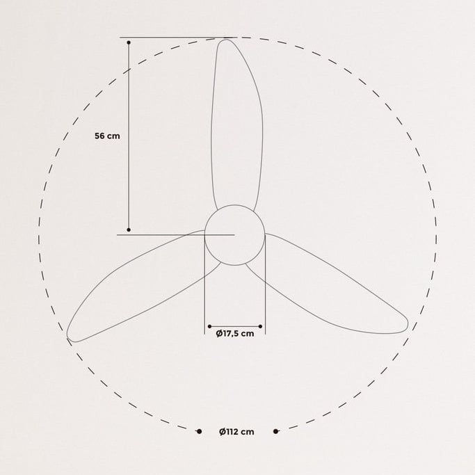 Create - Windhelix Ceiling Fan / Quiet /Diameter 112 Cm / 6 Speeds Summer Winter Operation
