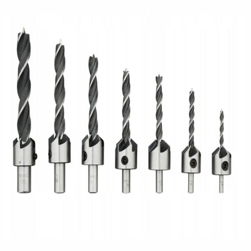 Set of wood auger drill bits by Parkside, suitable for woodworking and drilling applications