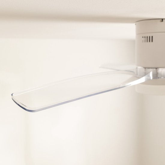 Create - Windcalm Dc-silent Ceiling Fan Winter/summer Function White Transparent - 6 Speeds (With Light)