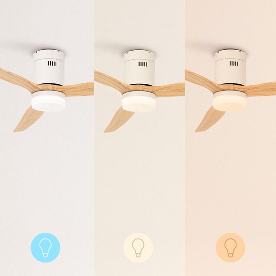 Create - Windcalm Dc Stylance White - Ceiling Fan Ø132cm - 6 Speeds With Remote Control ( With Light )