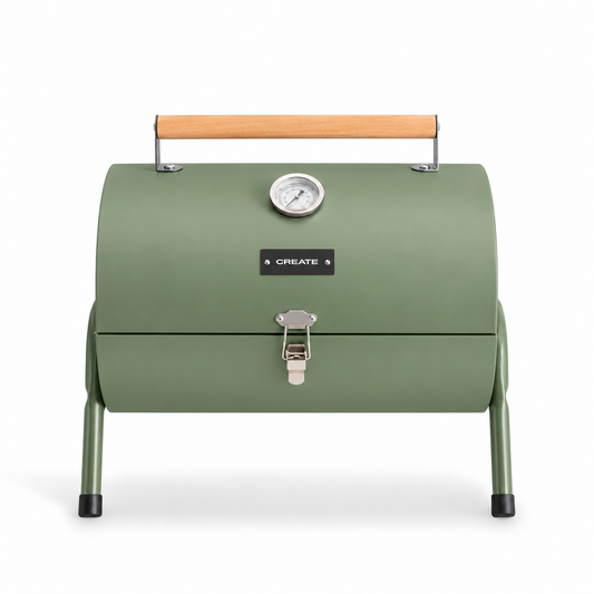 Create -  BBQ Smokey Compact And Portable Charcoal Grill (green)