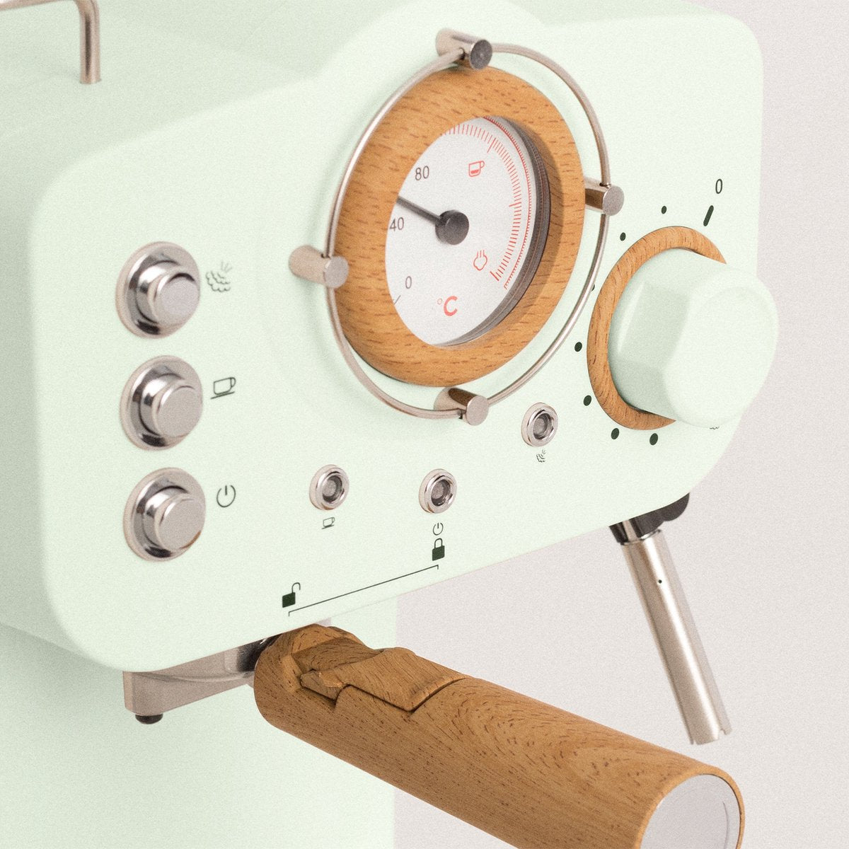 Create - Thera Matt Retro Express Coffee Maker / Pastel Green / 1100 W