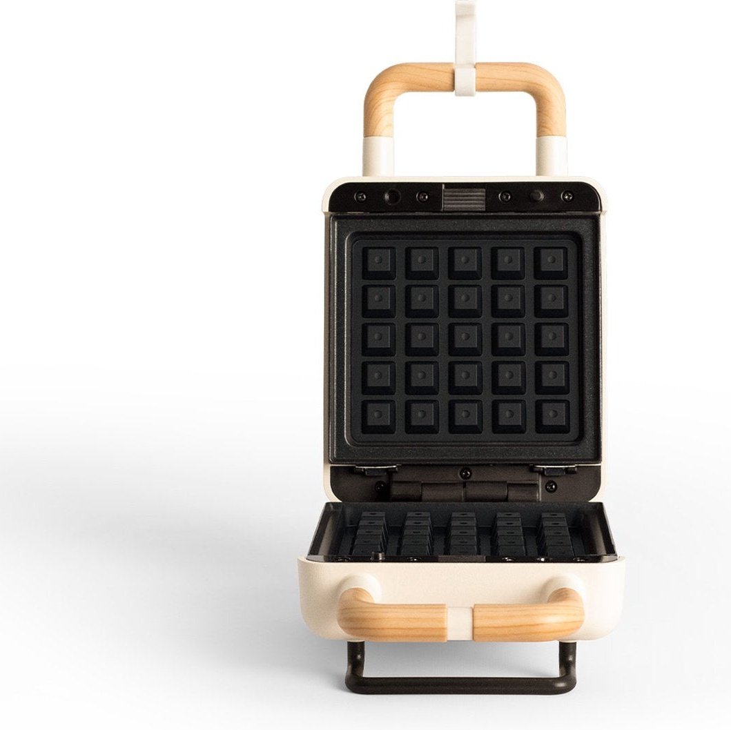 Create - Stone 2 In 1 Compact Sandwich Grill And Waffle Maker / 600W / Beige