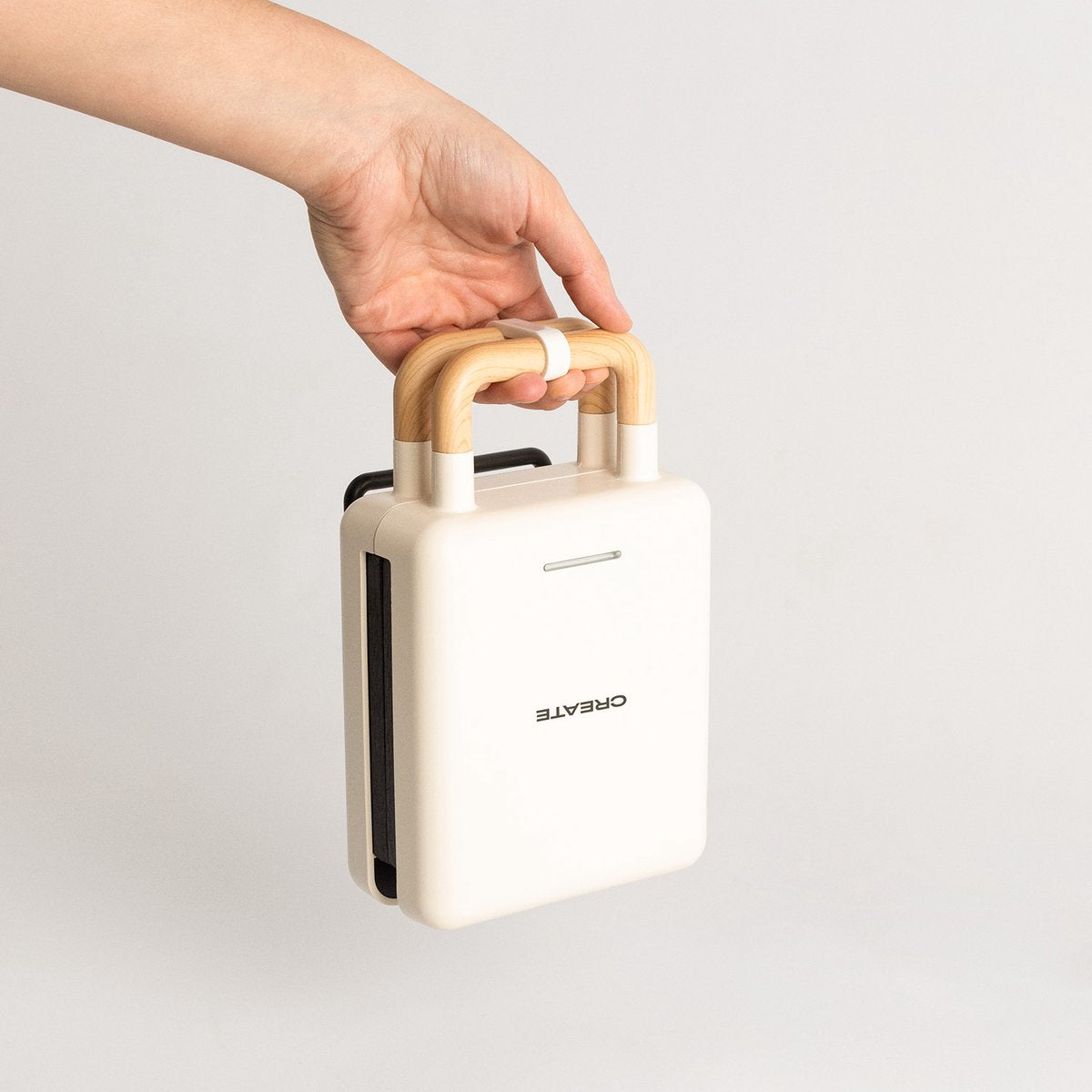 Create - Stone 2 In 1 Compact Sandwich Grill And Waffle Maker / 600W / Beige