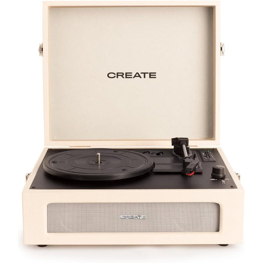 Create - Portable Turntable With Bluetooth / White