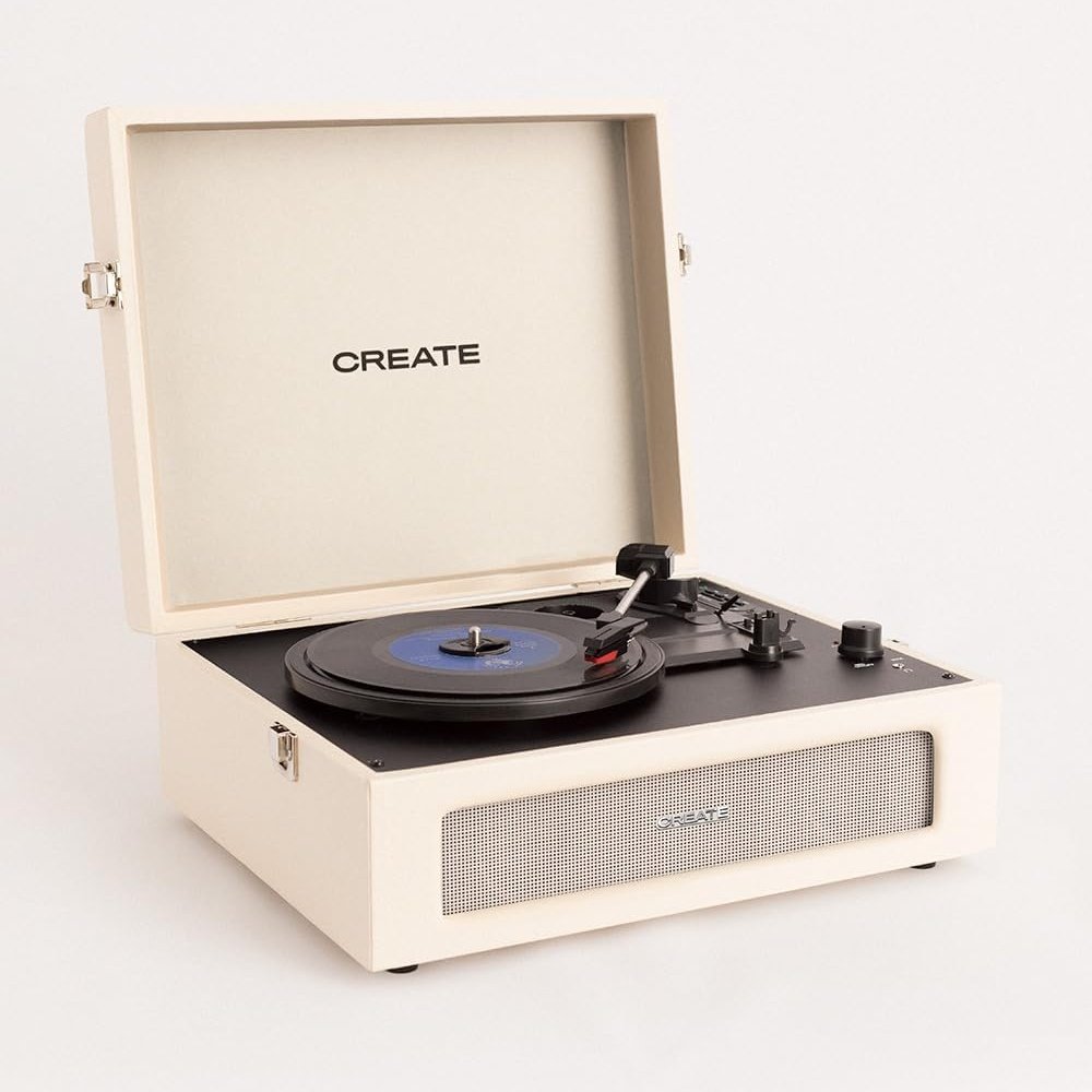 Create - Portable Turntable With Bluetooth / White