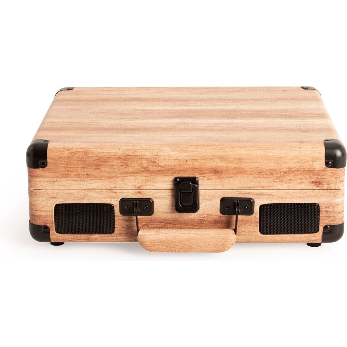 Create - Natural Wood Portable Briefcase Turntable With Bluetooth