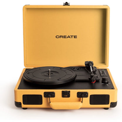 Create - Portable Turntable With Bluetooth / Mustard