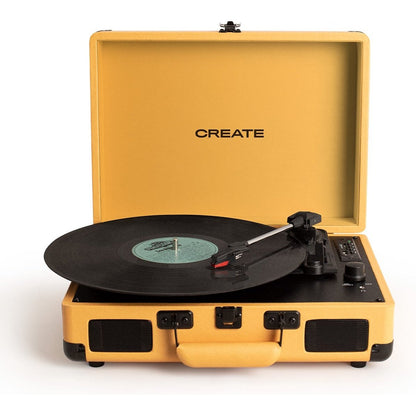 Create - Portable Turntable With Bluetooth / Mustard
